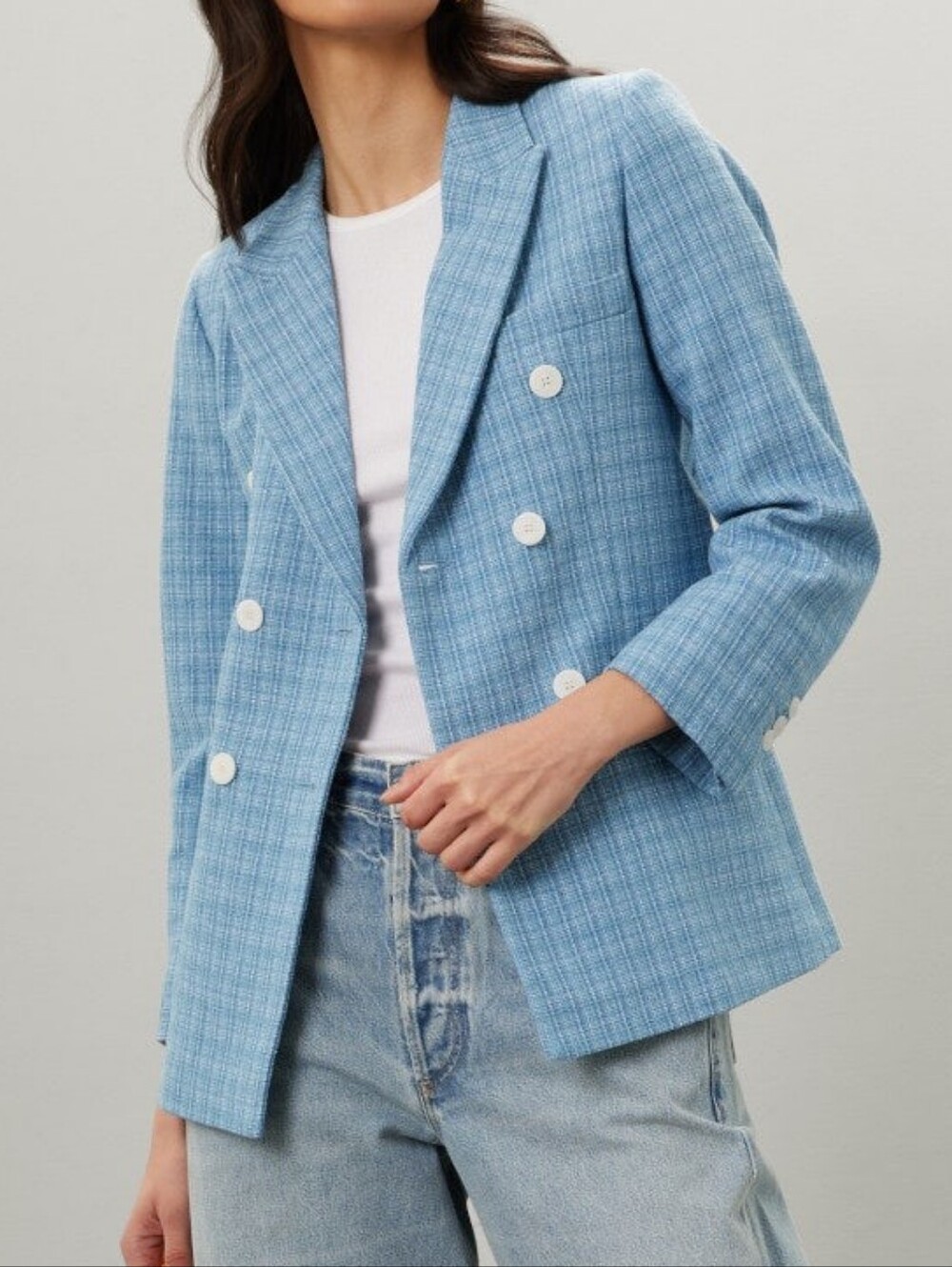 Sandro Nars Blazer Jacket Long Sleeves Collar Size 6